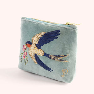 Embroidered Velvet Mini Pouch| Two Styles available at Bench Home