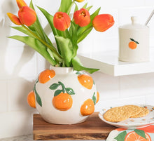 Load image into Gallery viewer, Small Round Vase with Oranges