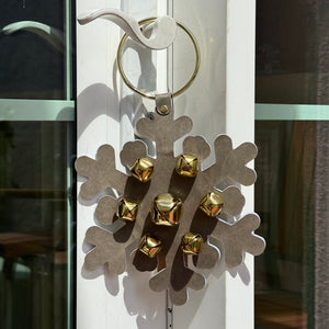 Leather Snowflake Door Hanger | Two Styles available at Bench Home
