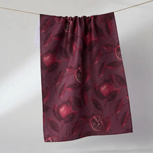 Load image into Gallery viewer, Rich Garnet Geometry Tea Towel