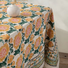 Load image into Gallery viewer, Goldenrise Block Print Tablecloth