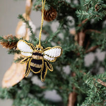 Load image into Gallery viewer, Bee Beaded Felt Ornament