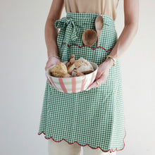 Load image into Gallery viewer, Cotton Scalloped Half Apron