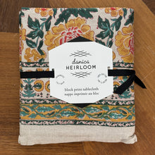 Load image into Gallery viewer, Goldenrise Block Print Tablecloth