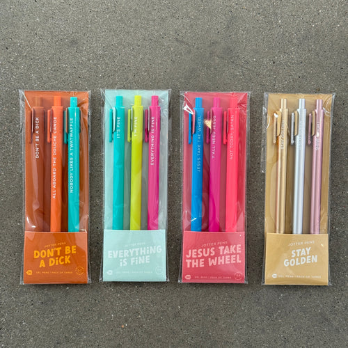 Four packs of colorful Jotter gel pens- 