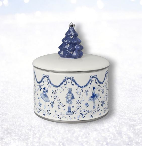 Blue Nutcracker Tree Covered Dish