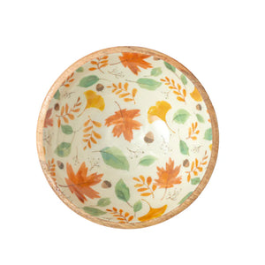 Harvest Leaves Wood Bowl available at Bench Home