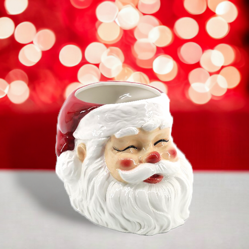 Santa Head Vase