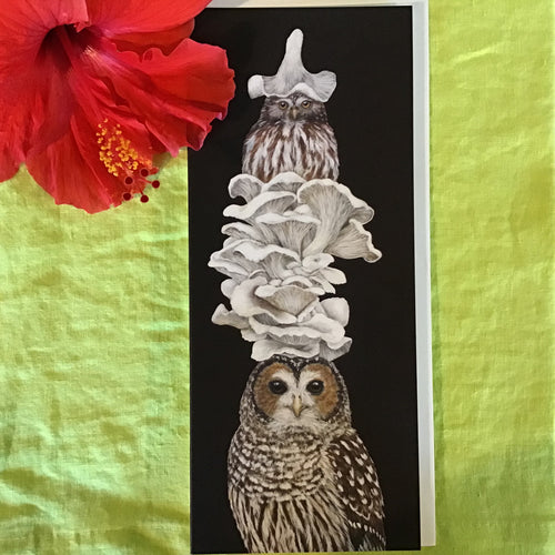 Owl Mushroom Card