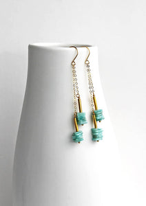 Amazonite Dangle Earrings available at Bench Home