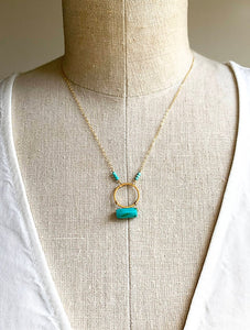 Turquoise Tube Necklace available at Bench Home