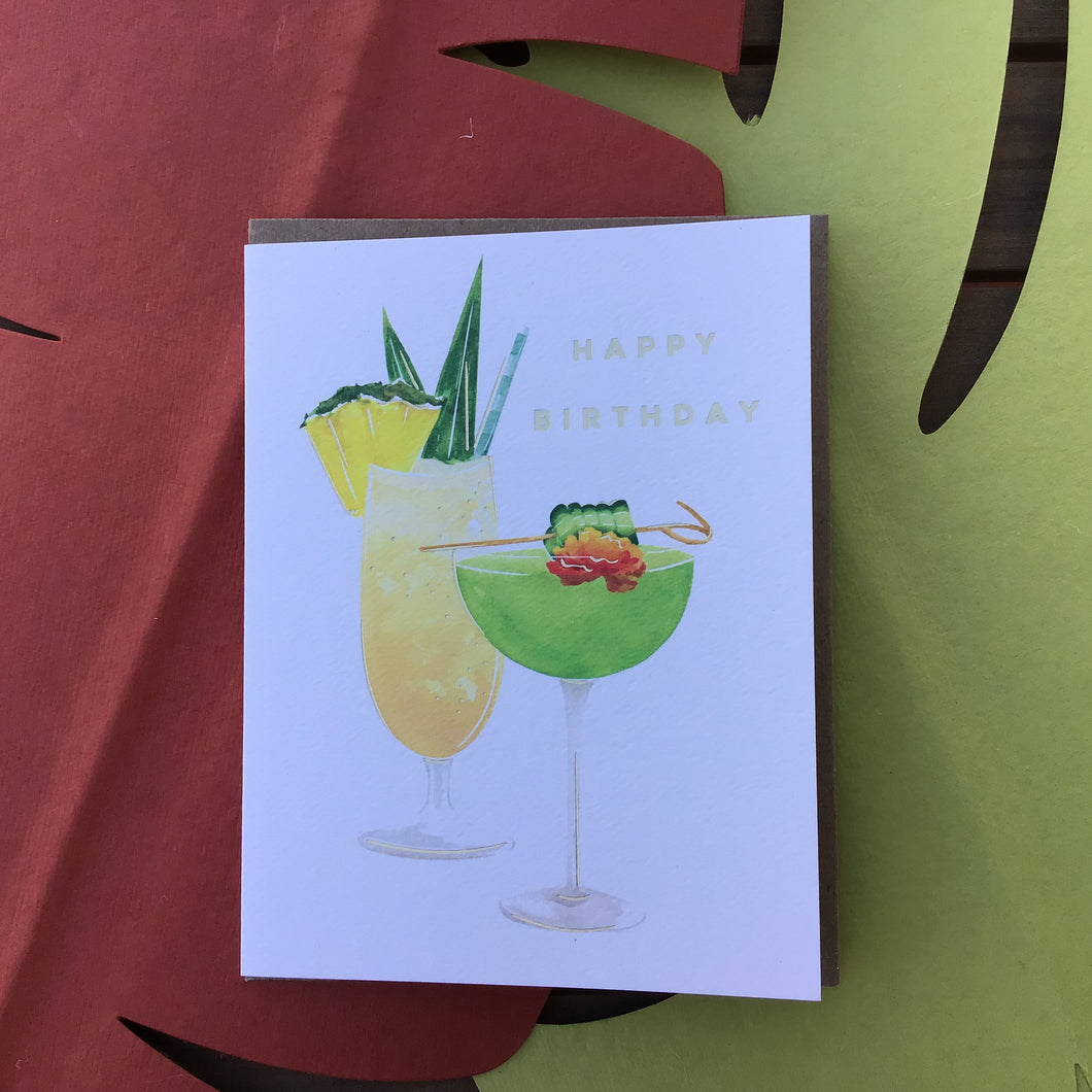 Cocktail Birthday Card