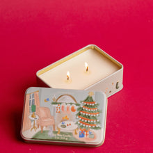 Load image into Gallery viewer, Holiday Tin Candle Permission &amp; Chestnut