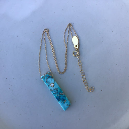 Turquoise Drusy Necklace