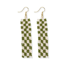 Load image into Gallery viewer, Checkerboard Beaded Earrings | 3 Colors