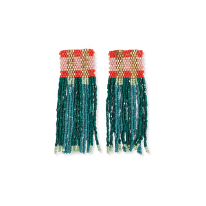 Colorblock Fringe Earrings available at Bench Home