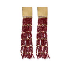 Load image into Gallery viewer, Gold Rectangle Fringe Earring | 2 Colors