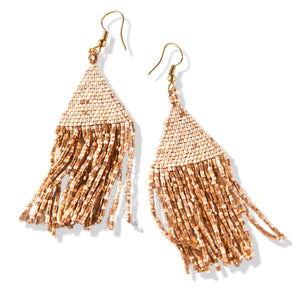 Triangle Fringe Earrings available at Bench Home
