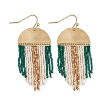 Load image into Gallery viewer, Arc Beaded Fringe Earrings | 5 Styles