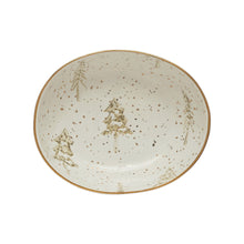Load image into Gallery viewer, Stoneware Bowl with Gold Tree