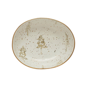 Stoneware Bowl with Gold Tree available at Bench Home