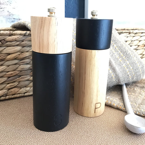 Two-Tone Salt and Pepper Mills