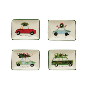 Holiday Truck Dishes (Set of 4) available at Bench Home