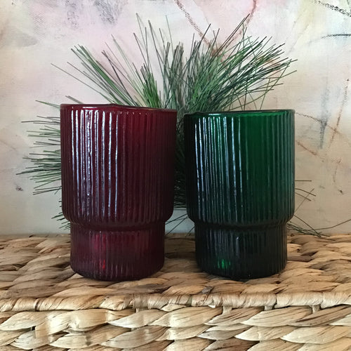 Ribbed Drinking Glasses | 2 Styles