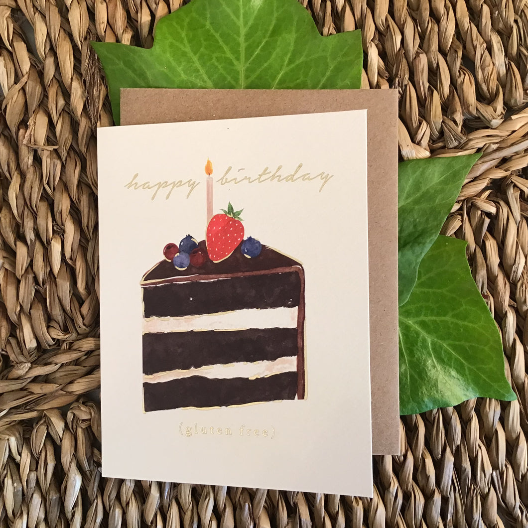 Gluten Free Birthday Cake Card