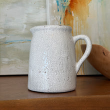 Load image into Gallery viewer, White Crackle Glazed Terracotta Pitcher | Two Styles