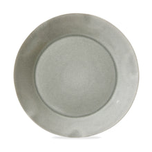 Load image into Gallery viewer, Hudson ceramic dinner plate with reactive glaze slate finish and organic rim, displayed on a white background.