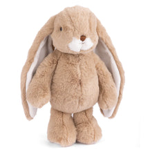 Load image into Gallery viewer, Friendly Kanini soft brown bunny plushie with long floppy ears, white muzzle, and small brown nose displayed on a white background.