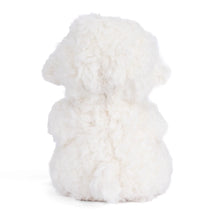 Load image into Gallery viewer, Back view of white lamb plushie toy on a white background.