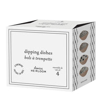 Load image into Gallery viewer, Unite Element Dipping Dishes, set of four, white product packaging box with black text, featuring dish pattern images on the side, displayed on a white background.