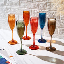 Load image into Gallery viewer, Pastel Color Acrylic Champagne Flutes Glasses Set