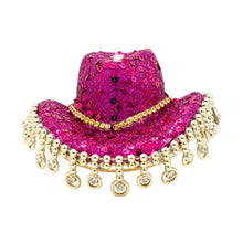 Load image into Gallery viewer, Glitzy Cowgirl Hat Ornament