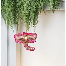 Load image into Gallery viewer, Pink Dragonfly Bead Ornament