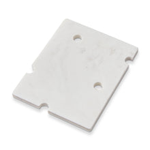 Load image into Gallery viewer, Swiss Cheese Marble Board, hand-polished white marble cheese board with Swiss cheese-inspired cutout details against a white background. 