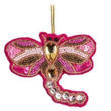 Load image into Gallery viewer, Pink Dragonfly Bead Ornament