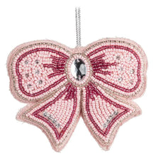 Load image into Gallery viewer, Pink Bow Bead Ornament