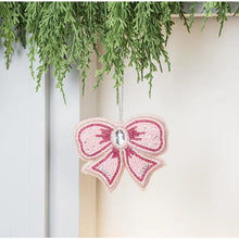 Load image into Gallery viewer, Pink Bow Bead Ornament