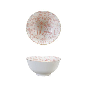 Holiday Pink & White Bowl available at Bench Home