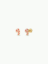 Load image into Gallery viewer, Candy Cane Enamel Earrings