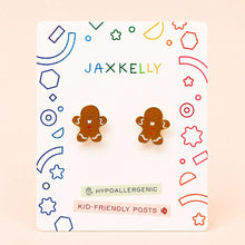Load image into Gallery viewer, Gingerbread Enamel Earrings