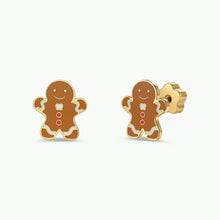 Load image into Gallery viewer, Gingerbread Enamel Earrings