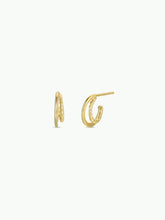 Load image into Gallery viewer, Gold Hoop Double Earrings