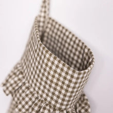 Load image into Gallery viewer, Olive Gingham Holiday Stocking