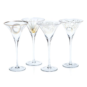 ZODAX Celebration Martini Glass Assortment | Four Styles available at Bench Home