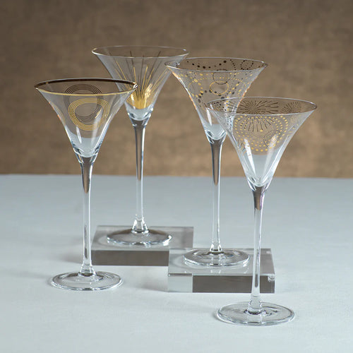 ZODAX Celebration Martini Glass Assortment | Four Styles