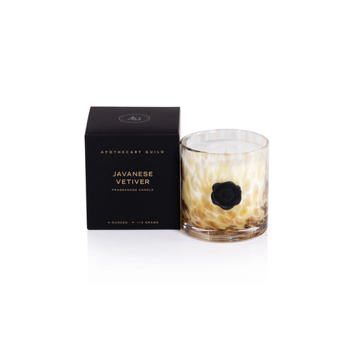 ZODAX Apothecary Guild Opal Glass Javanese Vetiver Mini Candle Jar